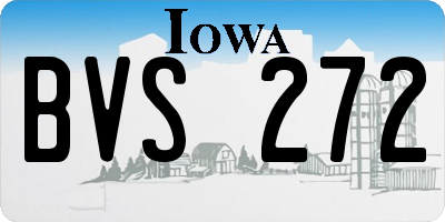 IA license plate BVS272