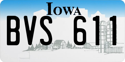 IA license plate BVS611