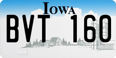 IA license plate BVT160