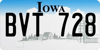 IA license plate BVT728