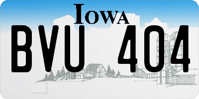 IA license plate BVU404