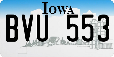 IA license plate BVU553