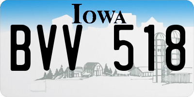IA license plate BVV518
