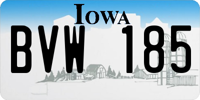 IA license plate BVW185