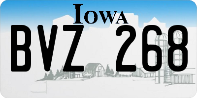 IA license plate BVZ268