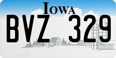 IA license plate BVZ329