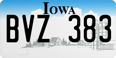 IA license plate BVZ383