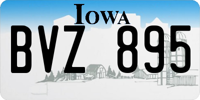 IA license plate BVZ895