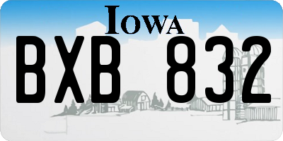 IA license plate BXB832