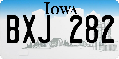 IA license plate BXJ282