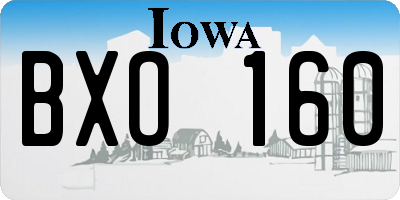 IA license plate BXO160