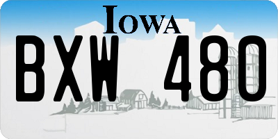 IA license plate BXW480