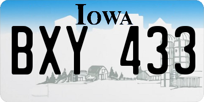 IA license plate BXY433