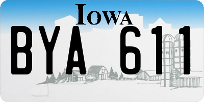 IA license plate BYA611