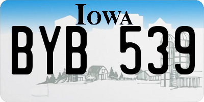 IA license plate BYB539