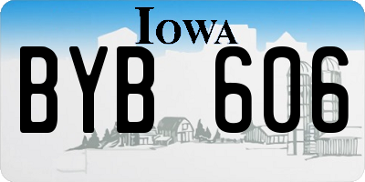IA license plate BYB606