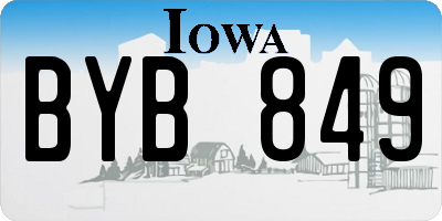 IA license plate BYB849