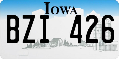 IA license plate BZI426
