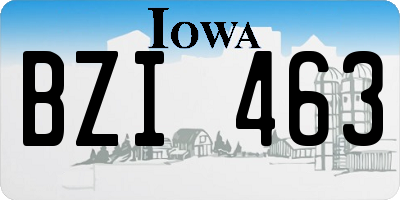 IA license plate BZI463