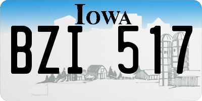 IA license plate BZI517
