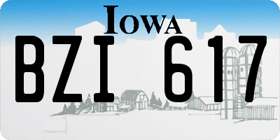 IA license plate BZI617