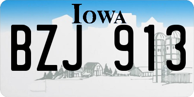 IA license plate BZJ913