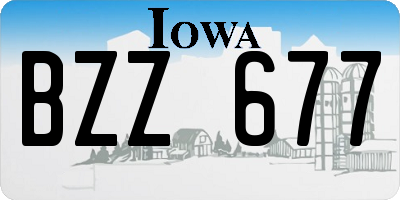 IA license plate BZZ677