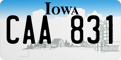 IA license plate CAA831