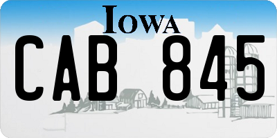 IA license plate CAB845