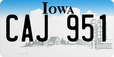 IA license plate CAJ951