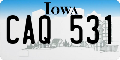 IA license plate CAQ531