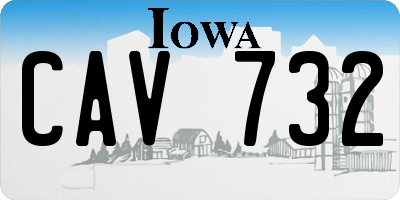 IA license plate CAV732