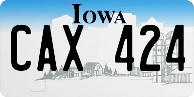 IA license plate CAX424