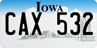 IA license plate CAX532