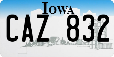 IA license plate CAZ832