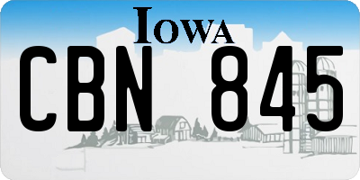 IA license plate CBN845