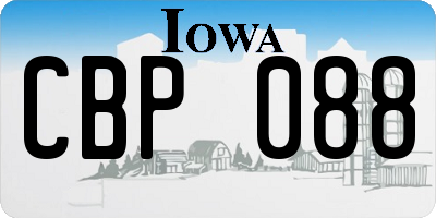 IA license plate CBP088
