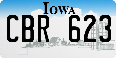 IA license plate CBR623