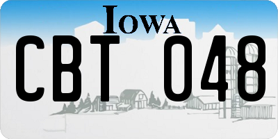 IA license plate CBT048