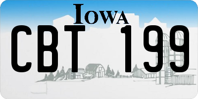 IA license plate CBT199