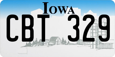 IA license plate CBT329