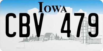 IA license plate CBV479