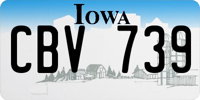 IA license plate CBV739