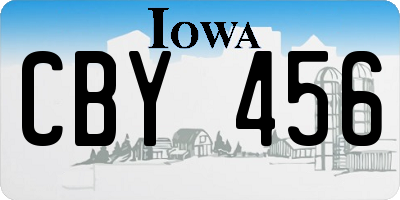 IA license plate CBY456