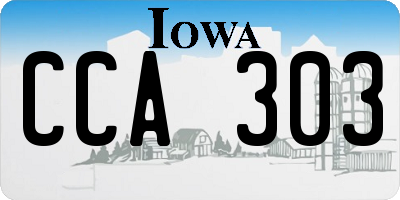 IA license plate CCA303