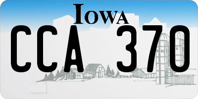 IA license plate CCA370