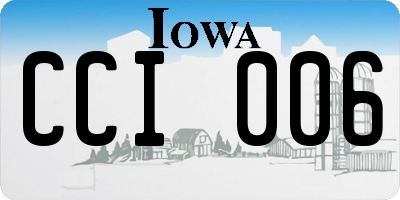 IA license plate CCI006