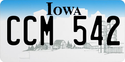 IA license plate CCM542