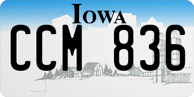 IA license plate CCM836