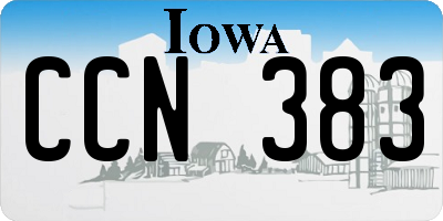 IA license plate CCN383